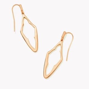 Kendra Scott Elongated Abbie Open Frame Earrings Rose Gold